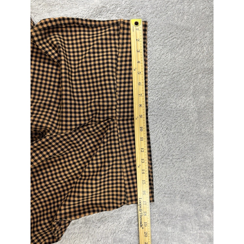 Lands' End starfish pants petite Large Brown/ Black check Slim Strait Leg 0739 - Picture 7 of 10